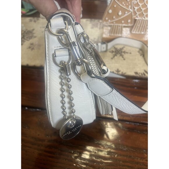 Marc Jacobs Leather Saddle Bag Cream Crossbody Western Flare Classic Style Bag - Picture 5 of 14